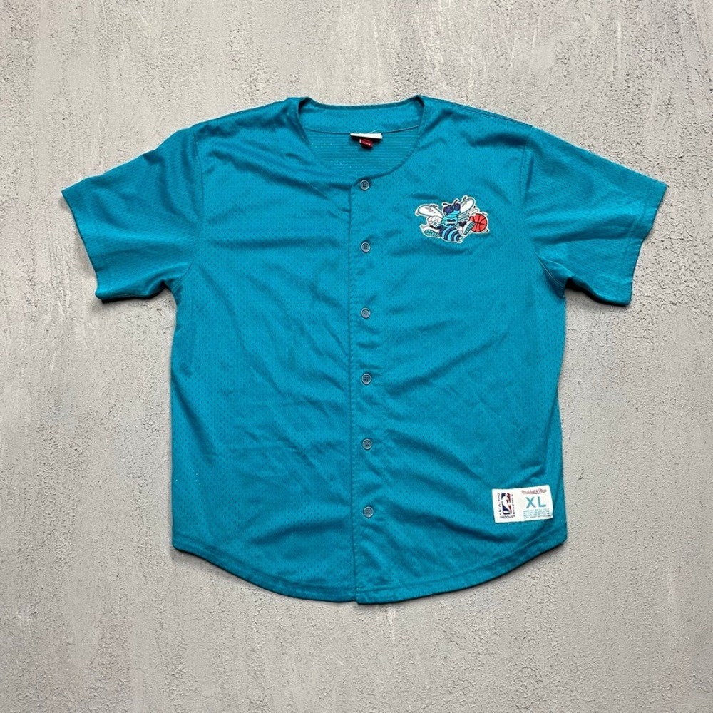 Charlotte Hornets Mesh Jersey Men XL Teal Mitchell & Ness